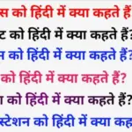 Important Question Answer In Hindi: Ambulance को हिन्दी में क्या कहते हैं?